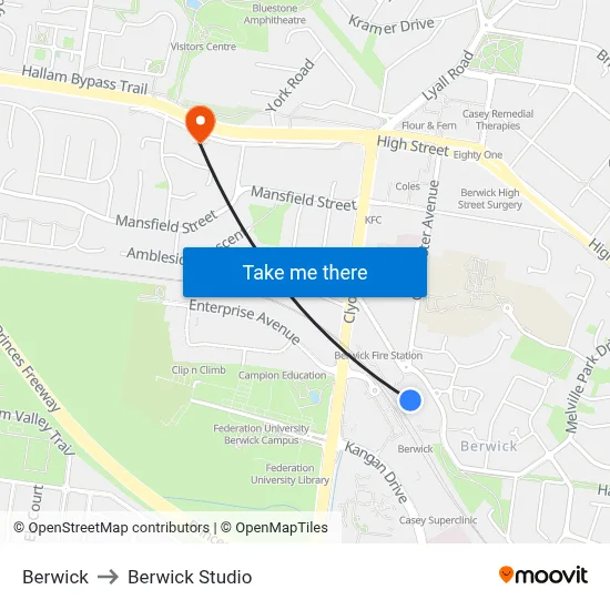 Berwick to Berwick Studio map