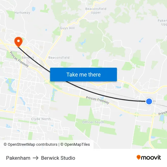Pakenham to Berwick Studio map