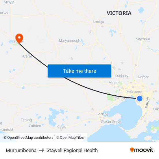 Murrumbeena to Stawell Regional Health map