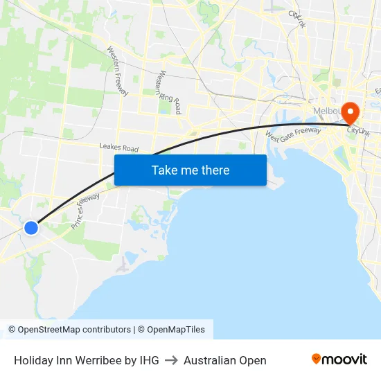 Holiday Inn Werribee by IHG to Australian Open map