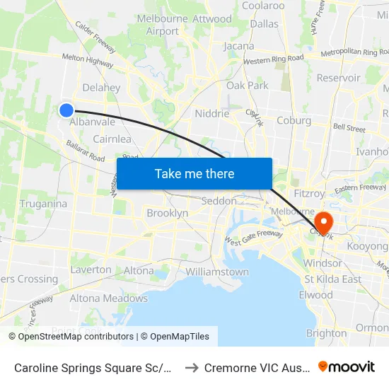 Caroline Springs Square Sc/Main St to Cremorne VIC Australia map