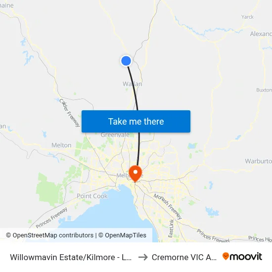 Willowmavin Estate/Kilmore - Lancefield Rd to Cremorne VIC Australia map