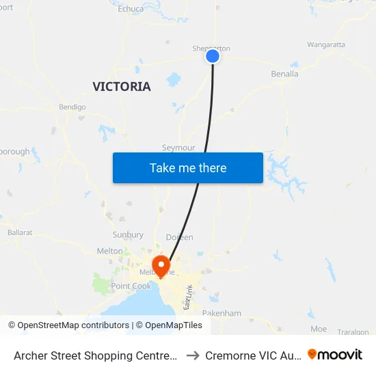 Archer Street Shopping Centre/Archer St to Cremorne VIC Australia map