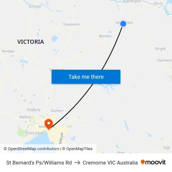 St Bernard's Ps/Williams Rd to Cremorne VIC Australia map