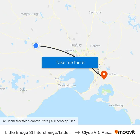 Little Bridge St Interchange/Little Bridge St to Clyde VIC Australia map