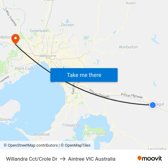 Willandra Cct/Crole Dr to Aintree VIC Australia map