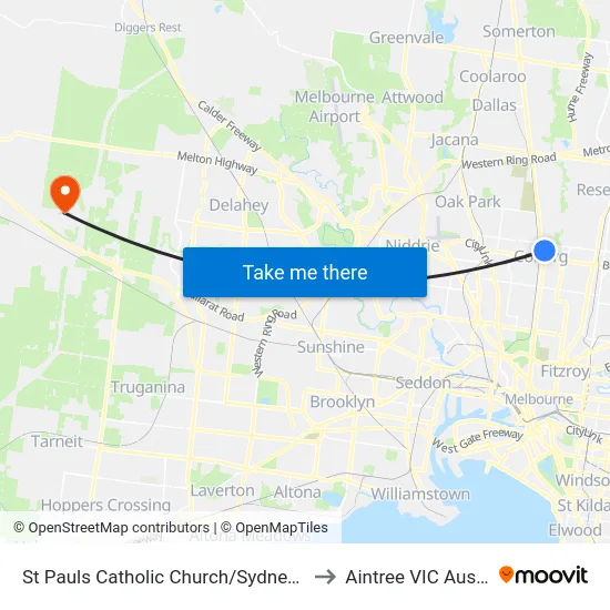 St Pauls Catholic Church/Sydney Rd #35 to Aintree VIC Australia map