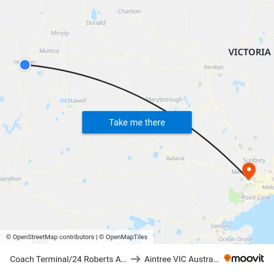 Coach Terminal/24 Roberts Ave to Aintree VIC Australia map