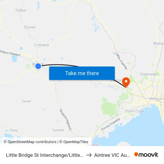 Little Bridge St Interchange/Little Bridge St to Aintree VIC Australia map