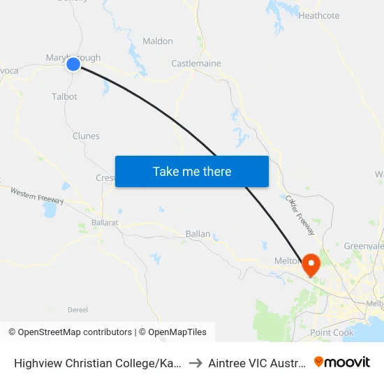 Highview Christian College/Kars St to Aintree VIC Australia map