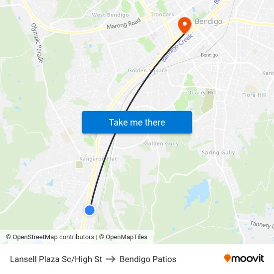 Lansell Plaza Sc/High St to Bendigo Patios map