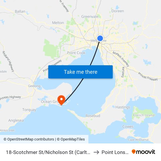 18-Scotchmer St/Nicholson St (Carlton North) to Point Lonsdale map