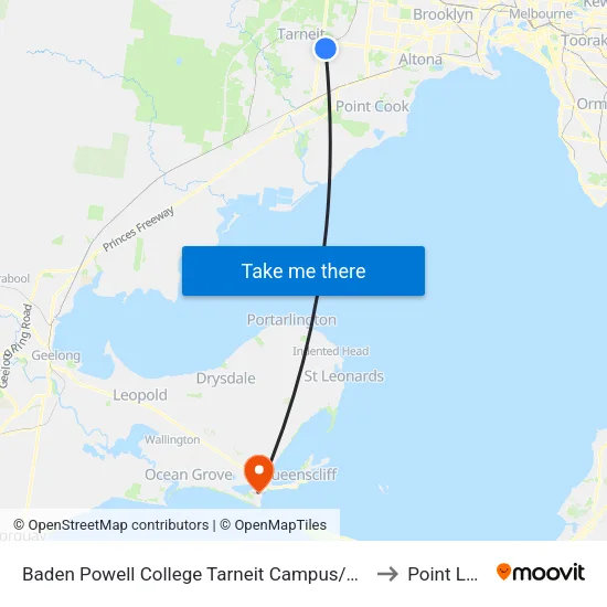 Baden Powell College Tarneit Campus/Baden Powell Dr to Point Lonsdale map