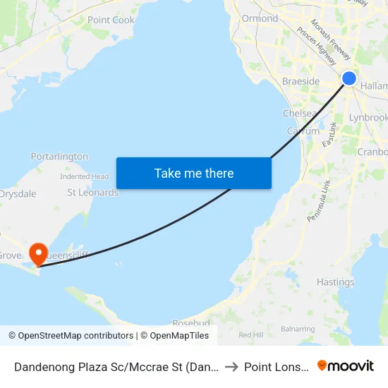 Dandenong Plaza Sc/Mccrae St to Point Lonsdale map