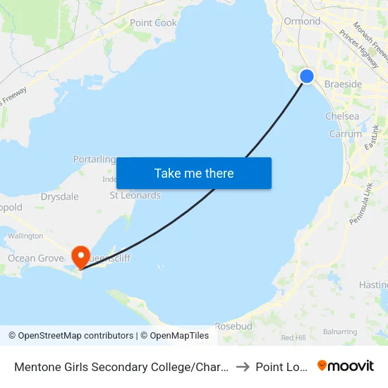 Mentone Girls Secondary College/Charman Rd to Point Lonsdale map