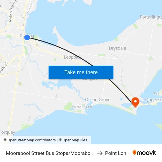 Moorabool Street Bus Stops/Moorabool St to Point Lonsdale map