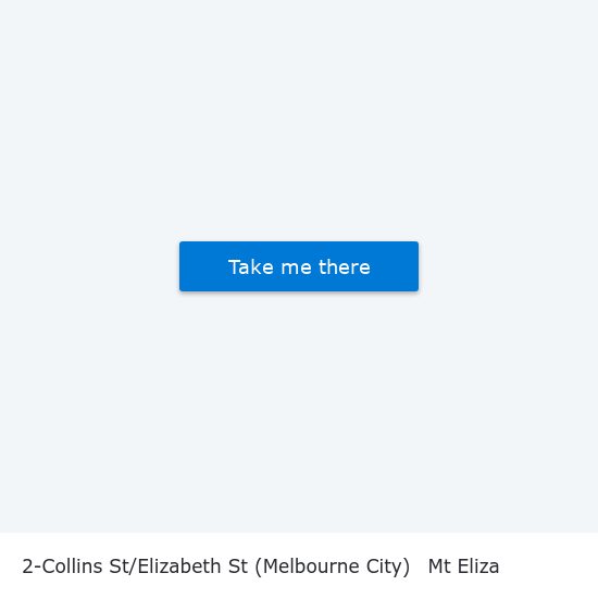 2-Collins St/Elizabeth St (Melbourne City) to Mt Eliza map