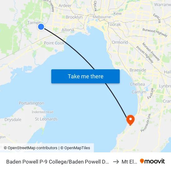 Baden Powell College Tarneit Campus/Baden Powell Dr to Mt Eliza map
