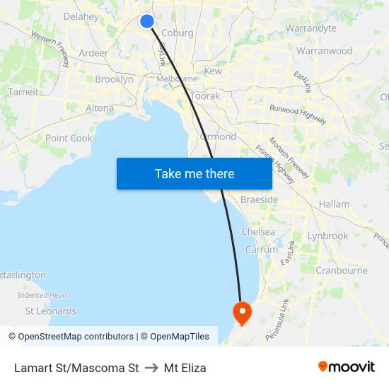 Lamart St/Mascoma St to Mt Eliza map