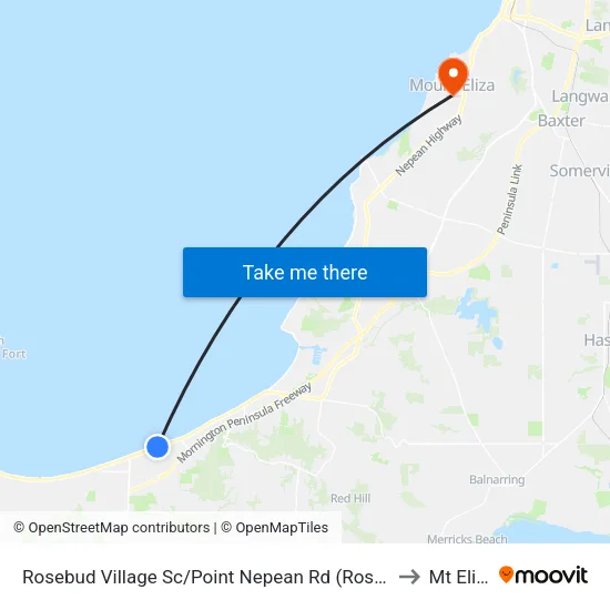Rosebud Village Sc/Point Nepean Rd to Mt Eliza map