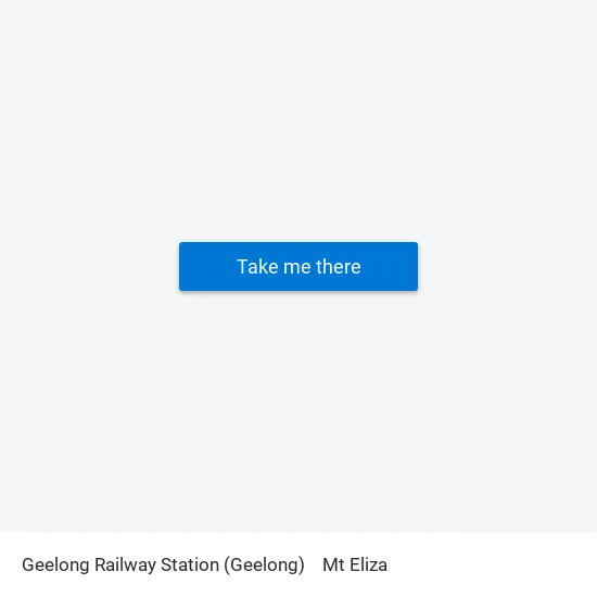 Geelong Station/Railway Tce to Mt Eliza map