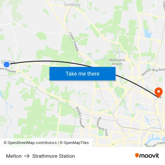 Melton to Strathmore Station map