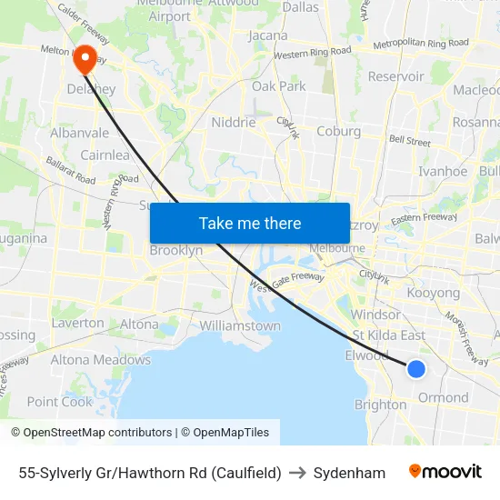 Sylverly Gr/Hawthorn Rd #55 to Sydenham map