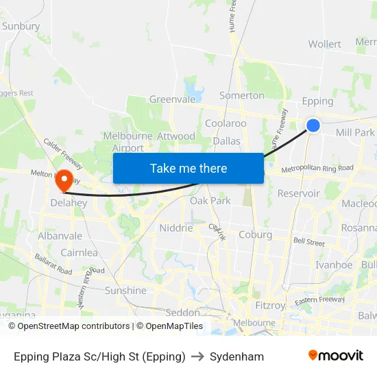 Epping Plaza Sc/High St to Sydenham map