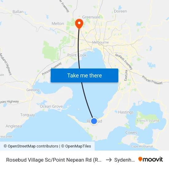 Rosebud Village Sc/Point Nepean Rd to Sydenham map