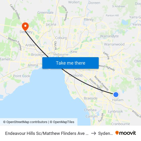 Endeavour Hills Sc/Matthew Flinders Ave (Endeavour Hills) to Sydenham map