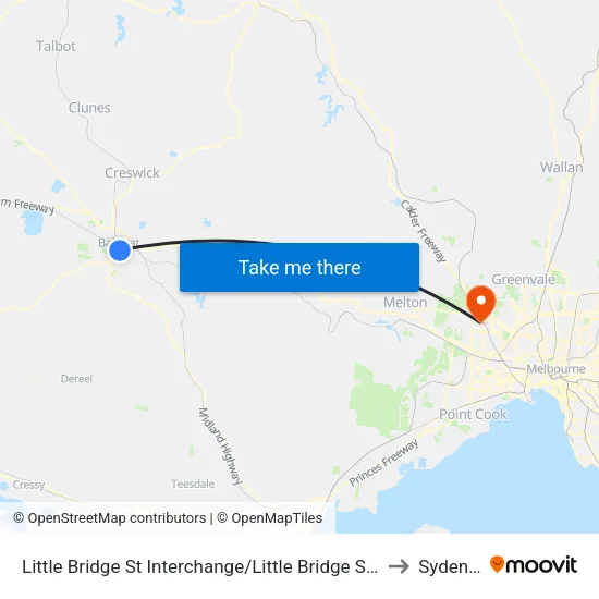 Little Bridge St Interchange/Little Bridge St to Sydenham map