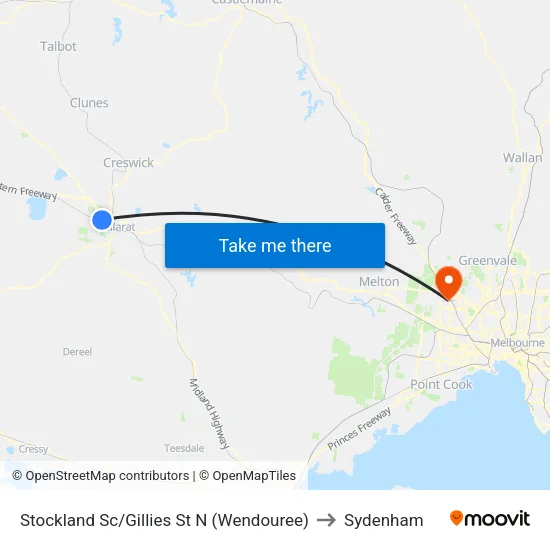 Stockland Sc/Gillies St N to Sydenham map