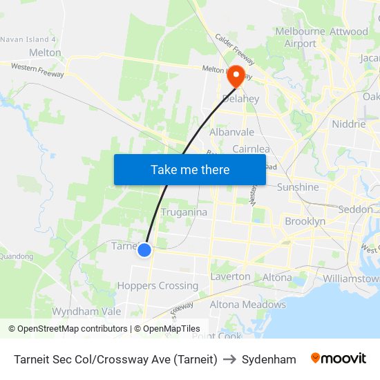 Tarneit Sec Col/Crossway Ave (Tarneit) to Sydenham map