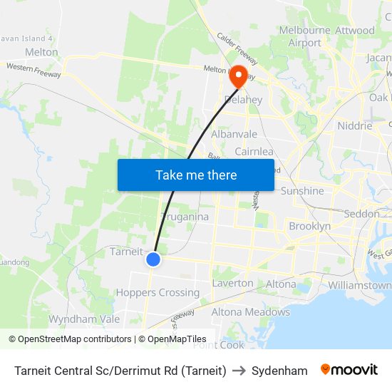 Tarneit Central Sc/Derrimut Rd (Tarneit) to Sydenham map