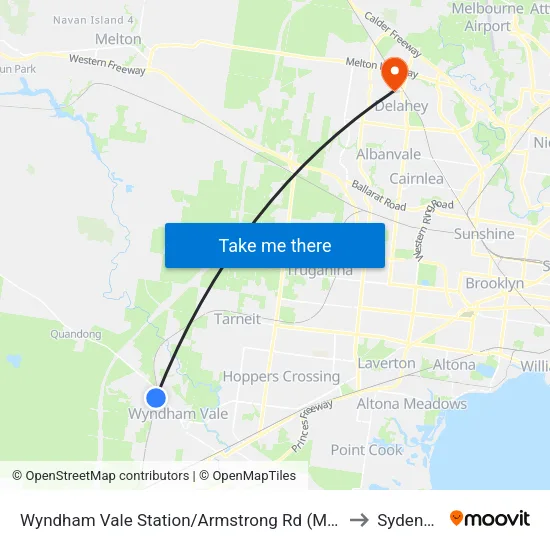 Wyndham Vale Station/Armstrong Rd to Sydenham map