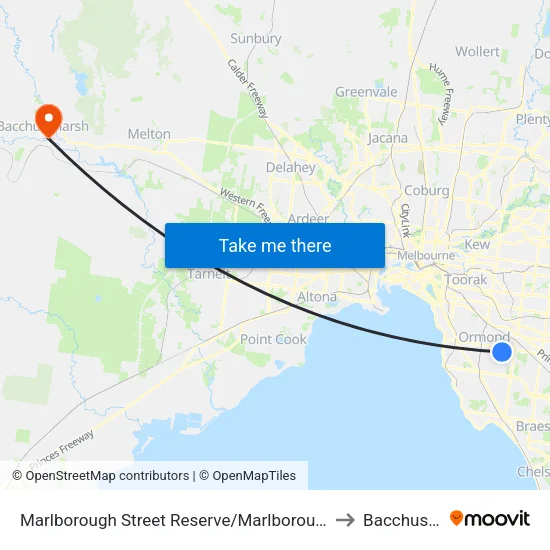 Marlborough Street Reserve/Marlborough St to Bacchus Marsh map