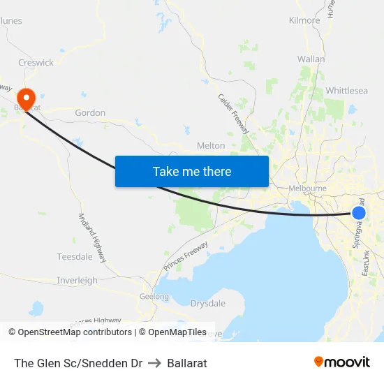 The Glen Sc/Snedden Dr to Ballarat map