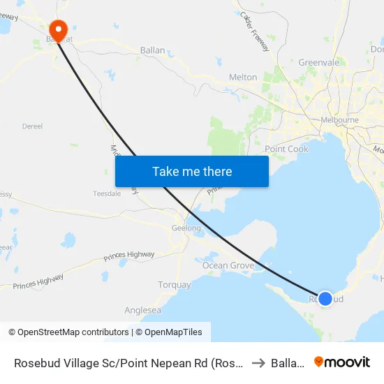 Rosebud Village Sc/Point Nepean Rd to Ballarat map