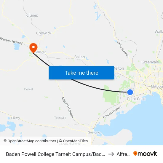 Baden Powell College Tarneit Campus/Baden Powell Dr to Alfredton map