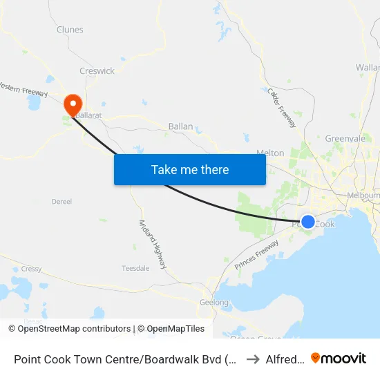 Point Cook Shopping Centre/Boardwalk Bvd to Alfredton map