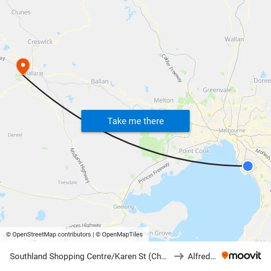 Southland Shopping Centre/Karen St to Alfredton map
