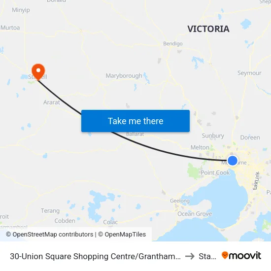 Union Square Shopping Centre/Grantham St #30 to Stawell map