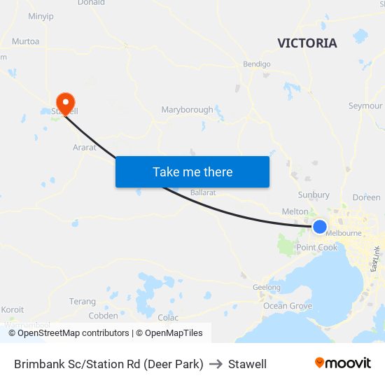 Brimbank Sc/Station Rd (Deer Park) to Stawell map