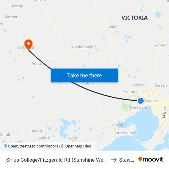 Sirius College/Fitzgerald Rd to Stawell map
