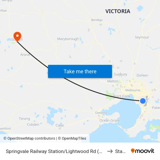 Springvale Railway Station/Lightwood Rd to Stawell map