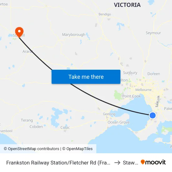 Frankston Railway Station/Fletcher Rd to Stawell map