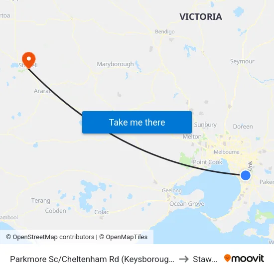 Parkmore Sc/Cheltenham Rd to Stawell map