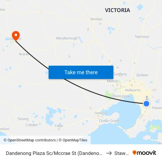 Dandenong Plaza Sc/Mccrae St to Stawell map