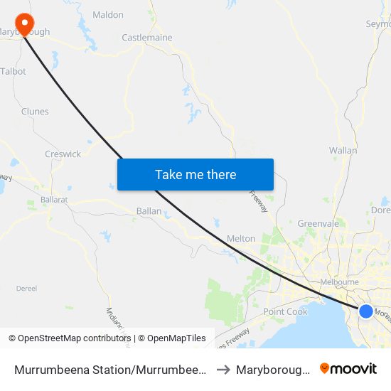 Murrumbeena Station/Murrumbeena Rd (Murrumbeena) to Maryborough, Victoria map