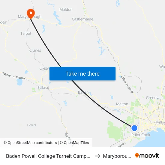 Baden Powell College Tarneit Campus/Baden Powell Dr to Maryborough, Victoria map